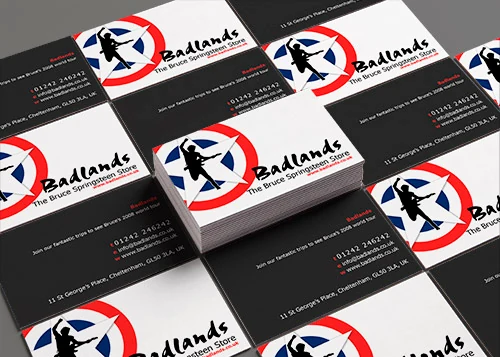 Badlands Record Shop — business cards