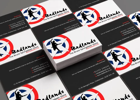 Badlands Record Shop — business cards