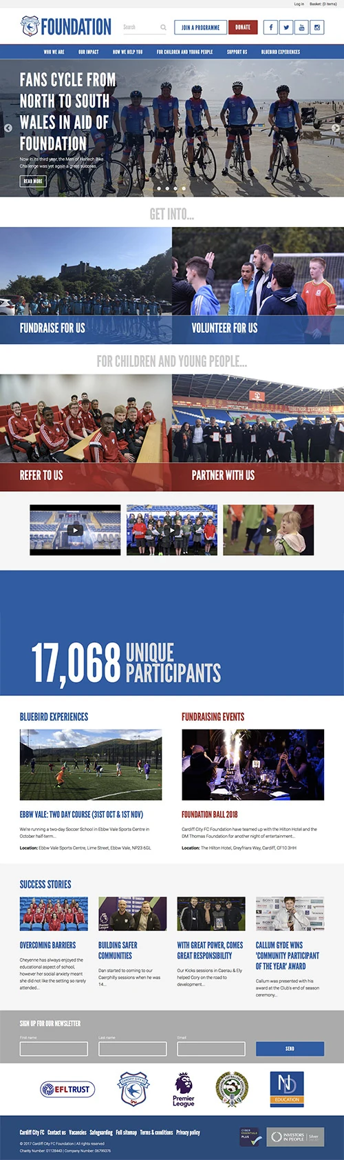 Cardiff City FC Foundation — website