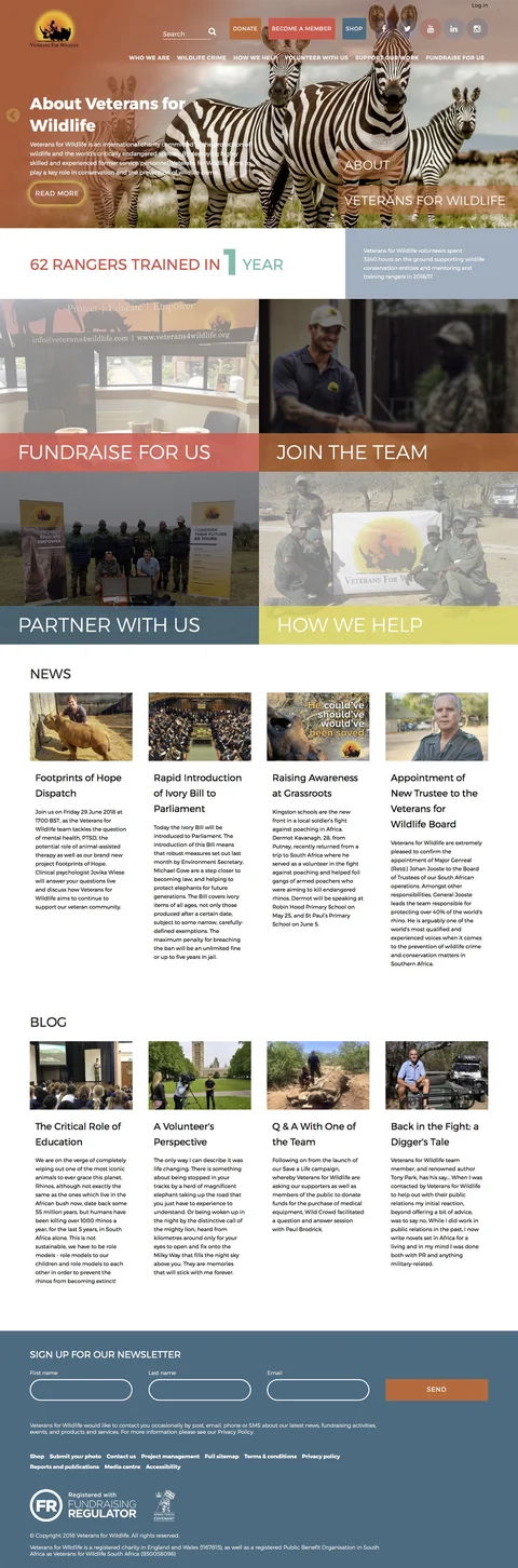 Veterans for Wildlife — website